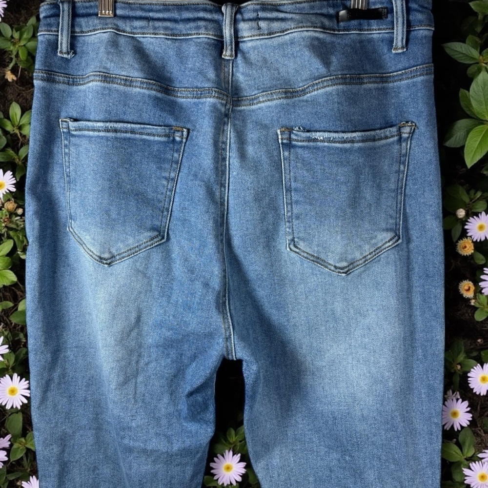 Risen Los Angeles Blue baggy Flare high rise Women's Jeans 2 XL - Picture 3 of 9